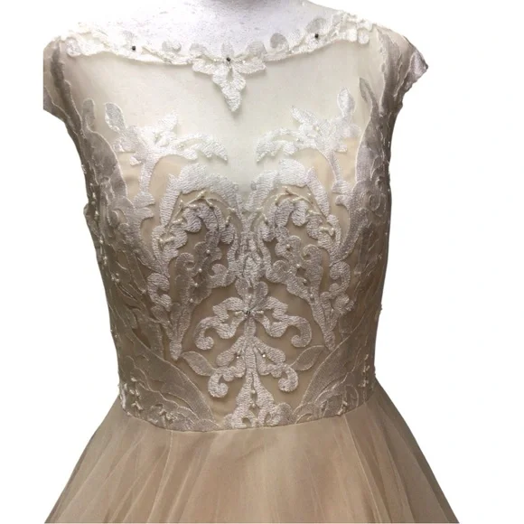 Rebecca Ingram Carrie Romantic Ballgown Wedding Dress NWOT 12 - Picture 4 of 7